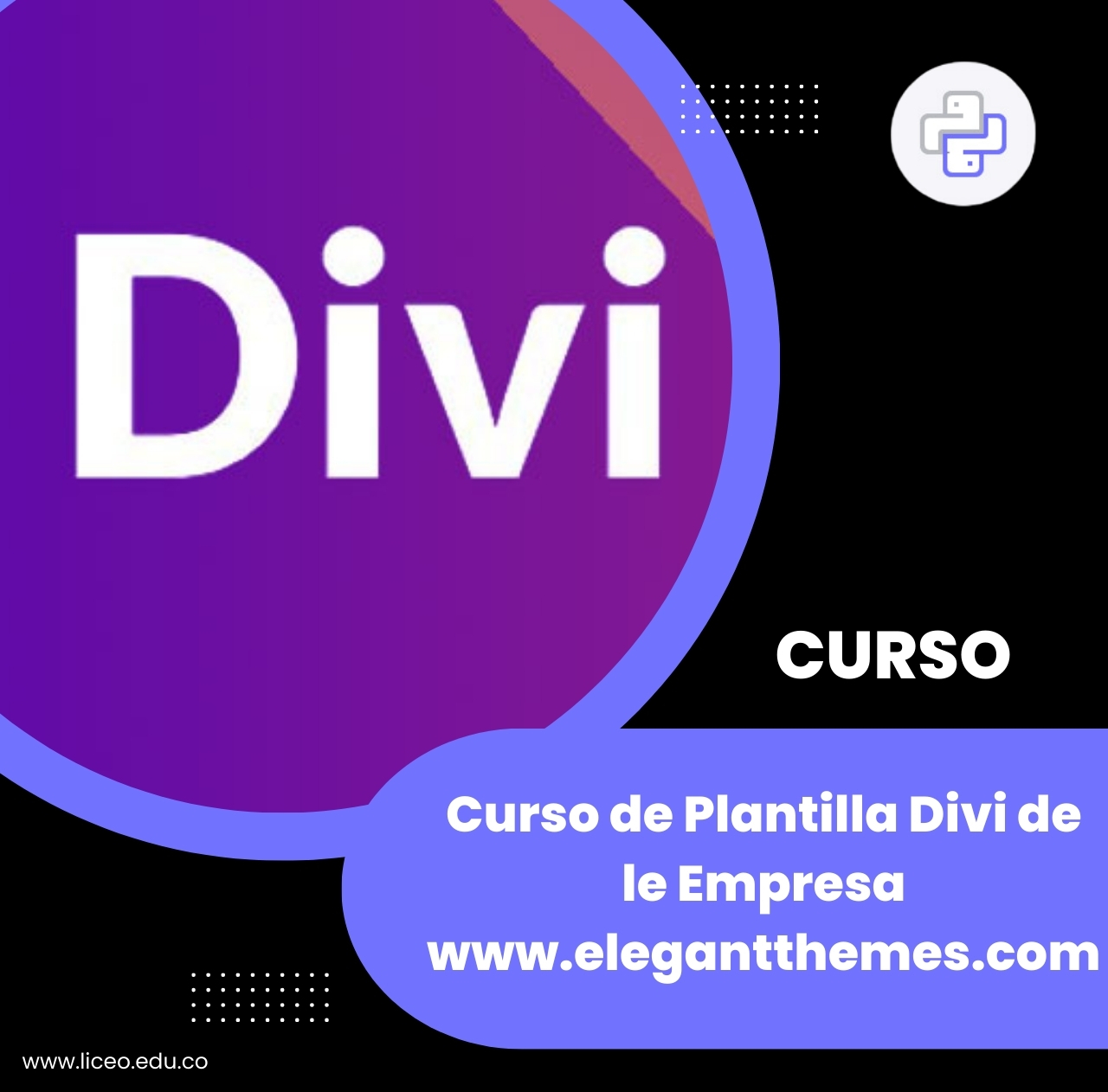 Curso de Plantilla Divi de le Empresa www.elegantthemes.com