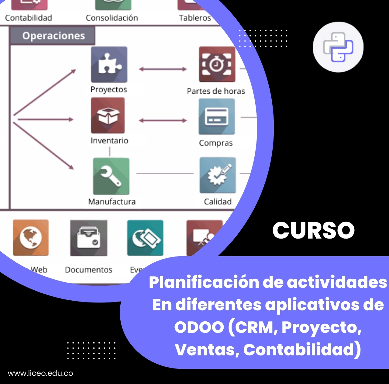 Planificación de Actividades en Diferentes Aplicativos de ODOO (CRM, Proyecto, Ventas, Contabilidad)